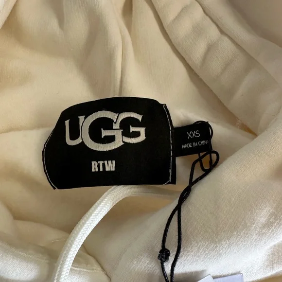 Women’s Ugg Hoodie, Cream, Size XXS, New w/Tags - Picture 4 of 5